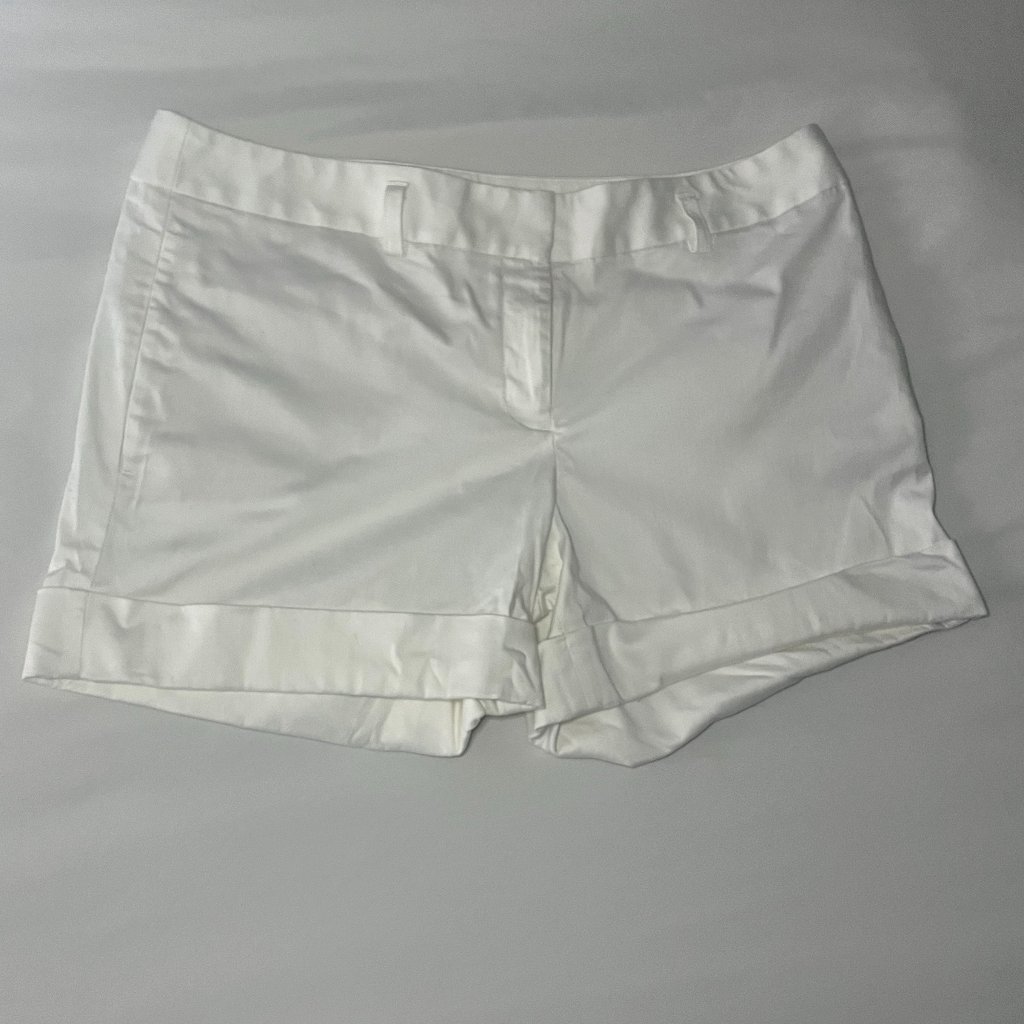 White Lightweight Summer Cuffed Shorts